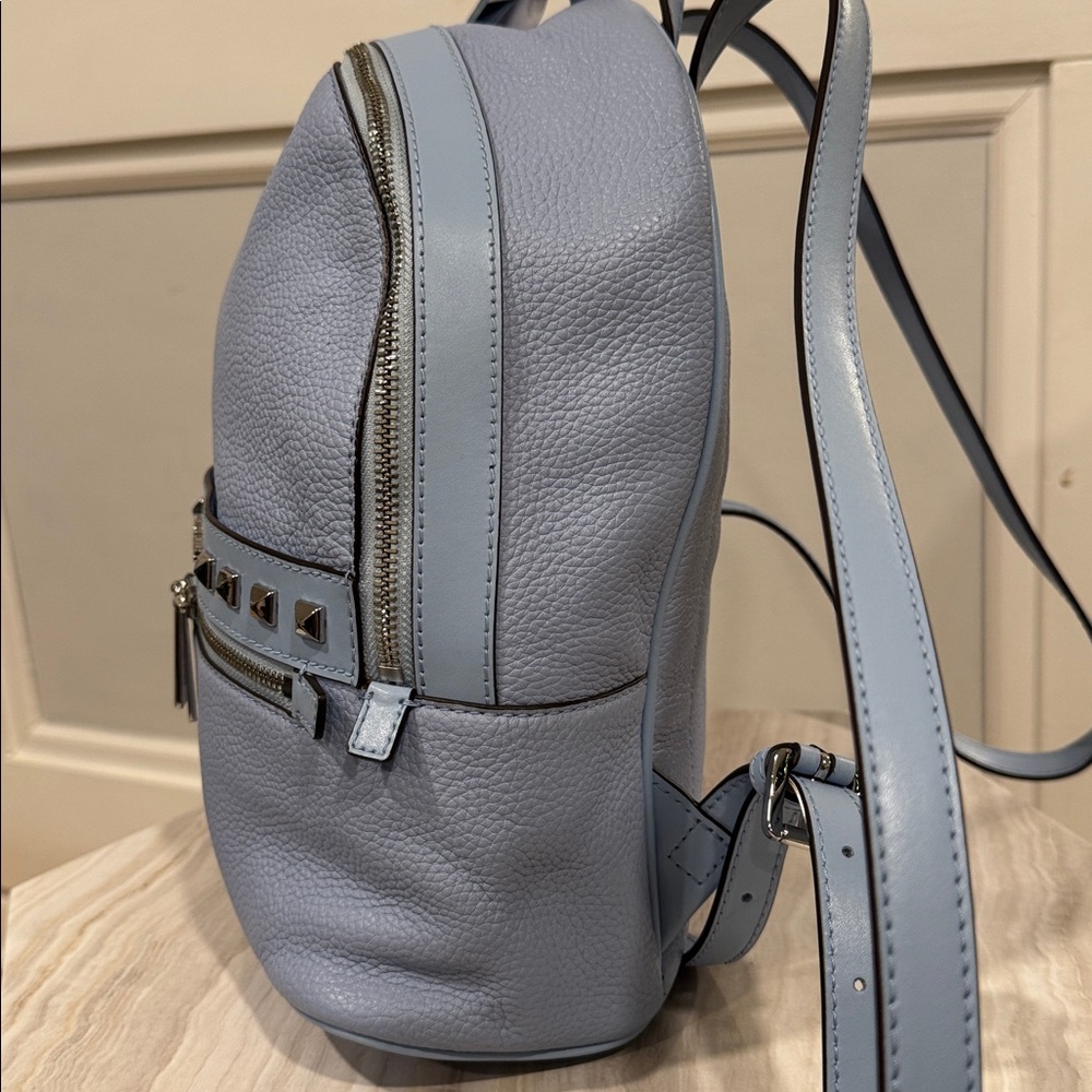 Michael Kors Kenly Blue Leather Studded Backpack - Picture 5 of 17